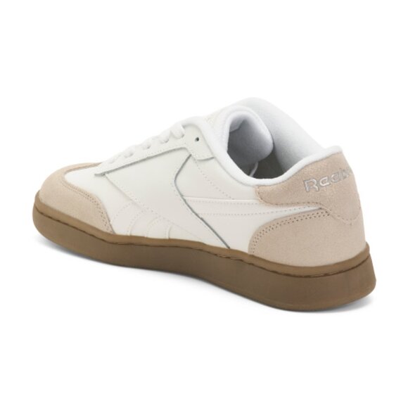 NEW REEBOK Forte Lounger Retro Leather Sneakers white/silver for women 2510 2M4 - Picture 2 of 5